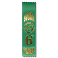 2"x8" 6th Place Stock Event Ribbons (SOCCER) Lapels